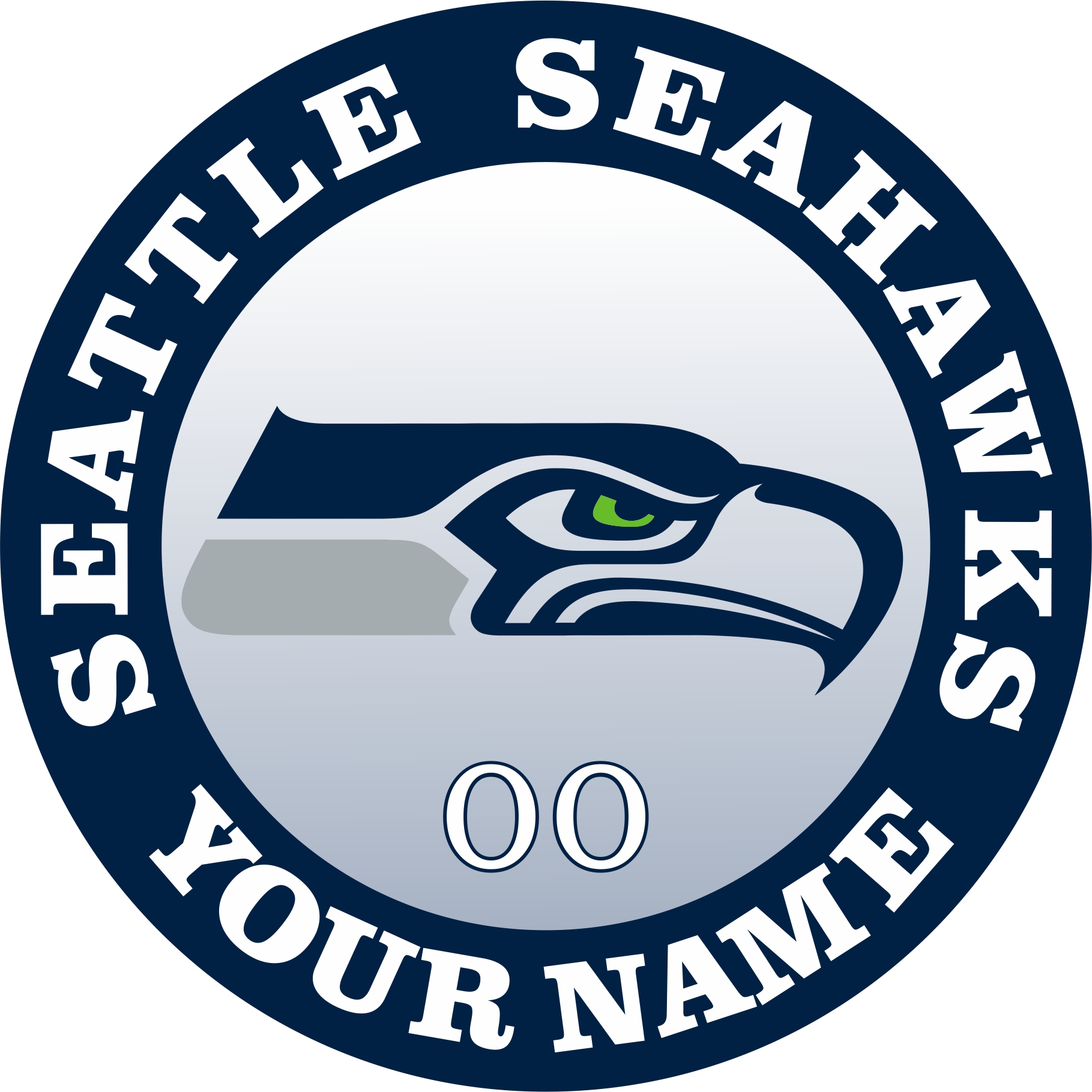 Seattle Seahawks Customized Logo iron on paper